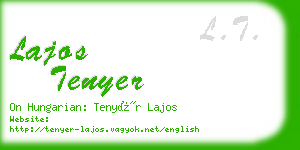 lajos tenyer business card